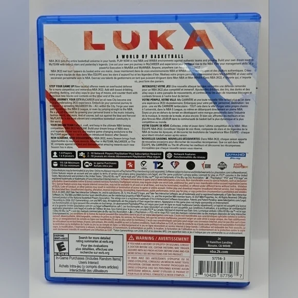 NBA 2K22 PS5 Basketball Game Luka Doncic Cover Tested Complete - Picture 3 of 9